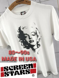 80～90s SCREEN STARS マリリンモンロー Tシャツ USA製 ヴィンテージ モンロー スクリーンスターズ 50/50