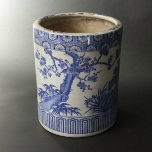  consigning HK* era blue and white ceramics fire pot ( tea utensils ceramics and porcelain ceramic art porcelain blue and white ceramics blue flower peace . tea .)
