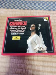 CD　GEORGES BIZET 『CARMEN』HERBERT VON KARAJAN　3枚組CD　長期保管品　現状