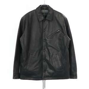 ACANTHUS アカンサス Leather Coaches Jacket レザーコーチジャケット L2205 ブラック グレー系 M ITTQBLMSSWFH