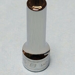 8mm 3/8 ディープ スナップオン SFSM8 (6角) 中古品 超美品 保管品 SNAPON SNAP-ON ディープソケット ソケット 送料無料の画像3