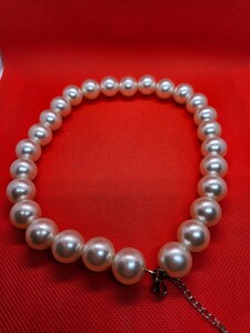 真珠 パール 調 ネックレス 大粒 15.6～16 B0680 パール 調 ネックレス 入札なければすぐ取り消します。