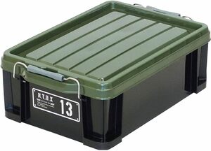 JEJアステージ(JEJ Astage) 収納ボックス [Xシリーズ NTボックス #13] ブラックグリーン 幅29.5×奥行4