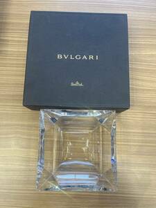  BVLGARY ashtray Rosenthal crystal box attaching BVLGARI case square 