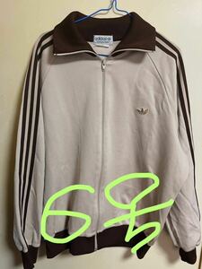 70 80 годы Adidas adidas спортивная куртка 6 номер L XL Brown бежевый светло-коричневый цвет YKK Vintage Descente осмотр ATP джерси 