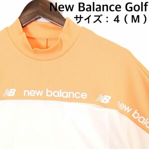 【新品、未使用】ニューバランスゴルフ　Tシャツ　メンズ　サイズ：４（Ｍ）　オレンジ　夏