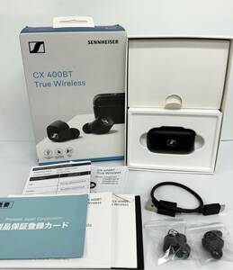 1円スタート 美品 SENNHEISER CX 400BT True Wireless BLACK 黒 完全ワイヤレスイヤホン ゼンハイザー ボイスアシスト搭載