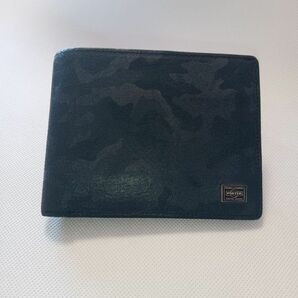 PORTER 二つ折り財布　カレント　カモフラージュ　ロゴプレート　迷彩