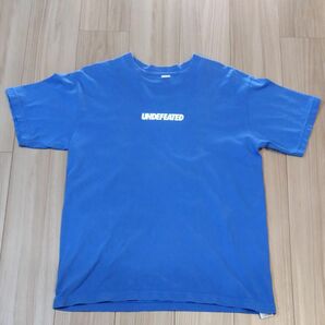UNDEFEATED (アンディフィーティド) レターロゴ プリント Tシャツ 青 サイズM　