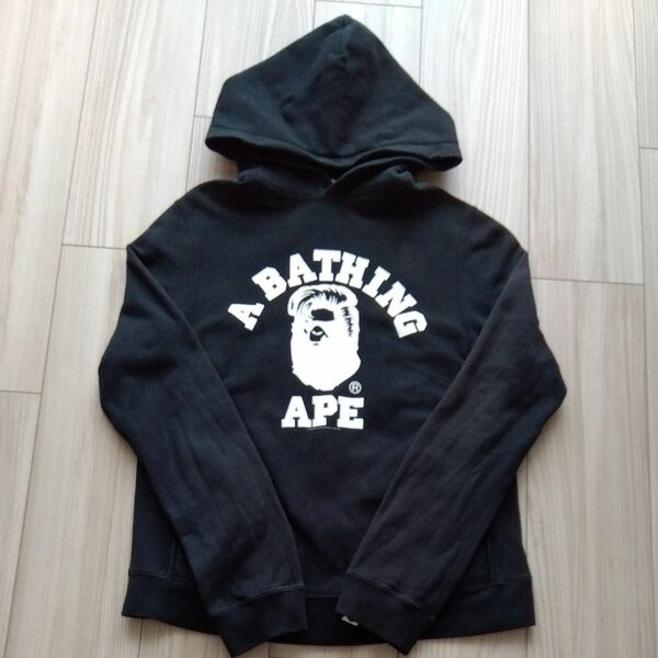 A BATHING APE (ア ベイシング エイプ) BAPE原宿店オープン記念限定リーゼント猿パーカー / 黒 / サイズS 