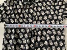 ⑭u964◆SAINT LAURENT PARIS サンローラン パリ◆シャツ トップス 長袖 レディース F34 155/60Y イタリア製 レコード柄 モノクロ_画像7