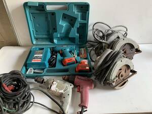 Au126◆電動工具 工具◆まとめて/セット 電動ドリル インパクトドライバ makita/6903VD RYOBI/D-680 ドライバドリル 丸のこ 日立工機/C6BA