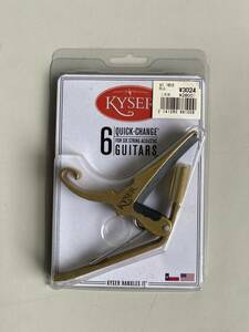 ⑤t343◆Kyser カイザー◆クイックチェンジ カポタスト/カポ 6弦アコースティックギター用 ゴールド 器材 新品 未使用