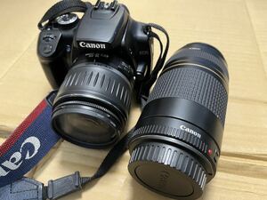 Canon kiss 一眼レフカメラ EF レンズ 望遠レンズ 標準レンズ 18-55 75-300 セット Y1023