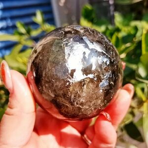 天然 トルマリンマイカクリスタルボール　5～6cm　1個 　　 鉱物　天然石　原石　ルース 標本　！
