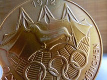 んA2S 第20回オリンピック ミュンヘン大会 公式参加メダル 金銀銅セット 刻印 純金約18ｇ 純銀約32ｇ 元箱付_画像10