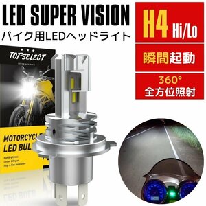 WR250R/WR250X DG15J 07～16年 LEDヘッドライト H4 Hi/Lo (1灯) バイク用 新基準車検対応 静音 瞬間起動