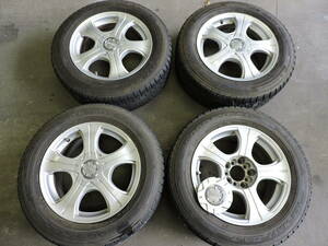 L194☆アルミ付スタッドレスタイヤ　4本セット　205/65R16　5穴　GOODYEAR　ICE　NAVI　ZEAⅡ　6-7分山☆