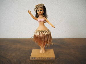  tokiwa Hawaiian center fla girl. sofvi doll .... doll 17cm* Hawaiian z Showa Retro . earth production that time thing hula dance . earth production doll 