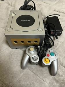 Nintendo Game Cube controller set silver nintendo Nintendo GAMECUBE electrification verification OK game machine body 