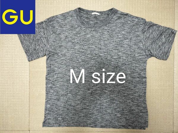 【未使用に近い】GU メンズ Mサイズ 半袖Tシャツ トップス シンプル グレー