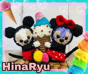  knitting * ice cream * Mickey manner & minnie manner style * appreciation for * hand made 