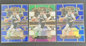 2023-24 Panini Select Basketball Luka Doncic Mavericks Prizm 3枚 Concourse #51 Blue Cracked Ice Blue Green/White/Purple Prizm