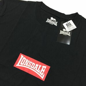 新品 正規 Ｍサイズ LONSDALE ロンズデール ボックスロゴ ビッグシルエット Tシャツ 半袖Tシャツ ユニセックス 黒