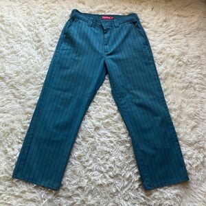 希少 シュプリーム　supreme ストライプ ワークパンツ スラックス　21ss stripe work pants