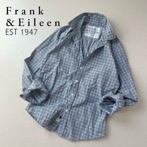 美品　Frank＆Eileen　フランク＆アイリーン　ブルー　チェックシャツ