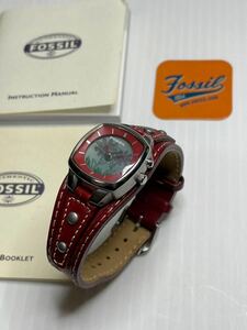F01 【 FOSSIL 】フォッシル BIG TIC ビッグティック レディース 腕時計 クオーツ レザーベルト 電池交換済