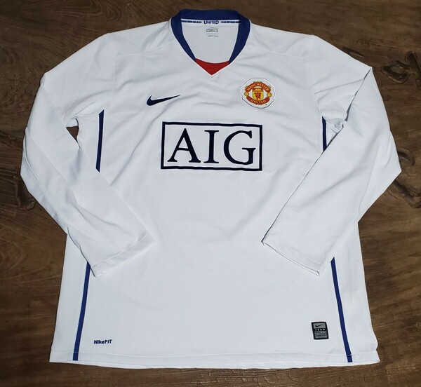 値下交渉 2008-09 マンチェスター・ユナイテッド NIKE 長袖 検) 08 2009 CL FINAL MANCHESTER UNITED FC L/S CR7 RONALDO ROONEY GIGGS Y2K