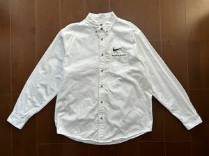 Supreme Nike Cotton Twill Shirt White シュプリーム ナイキ コットン ツイル シャツ ホワイト 白 2021SS 正規品 新品 M