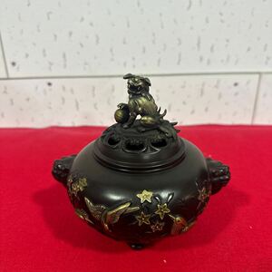 香炉 銅製 茶道具 骨董 三つ足 時代物 金工