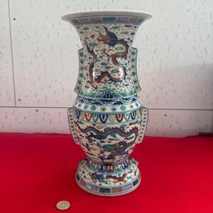 花瓶 花器 中国美術 中国古玩 古玩 大清乾隆年製 大明萬年製 友人藏
