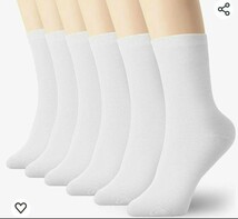 靴下 レギュラー ソックス(6足セット) 薄い 無地 コットン 綿　スニーカーソックス スクールソックス　ホワイト　ビジネス_画像2