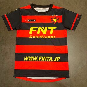 FINTA フィンタ Ｊｒ　サッカー　フットサル　プラクティスシャツ 半袖　レッド／ブラック