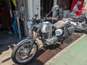 東大阪発 エストレア 250cc カワサキ 中型 実動 FI インジェクション サイドバック付き 走行距離2.5万km 異音無し ESTRELLA 車体 