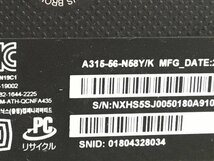 acer A315-56-N58Y/K Aspire　Core i5 1035G1 1.00GHz 8GB ■現状品_画像4