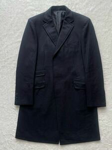 イタリア製 Ermenegildo Zegna size52R チェスターコート メンズ ダブルフェイス ネイビー 濃紺 エルメネジルドゼニア ヘリテージ HERITAGE