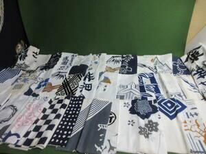 古ーい 木綿手ぬぐい 36枚 同柄含む 関東各種 リメイク、染め物、実用 TENUGUI JAPAN 2