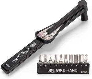 BIKE HAND 自転車 トルクレンチセット 差込角1/4インチ(6.35mm) ビット付き 台湾製