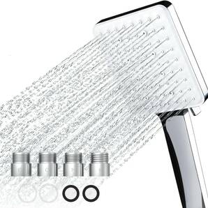 Newentor シャワーヘッド 節水 水圧強い マイクロナノバブル 6階段モード 美肌美容 大きいシャワーヘッド マッサージ 洗の画像1