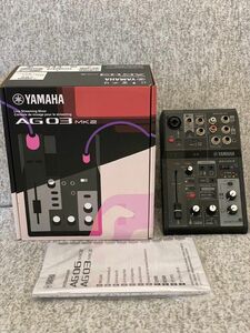 【美品｜動作確認のみ】ヤマハ YAMAHA ライブストリーミングミキサー 3チャンネル ブラック AG03MK2 B