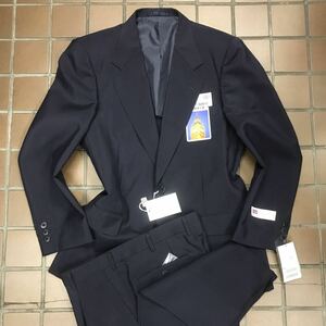 英国製生地使用【新品未使用★激安】紳士服　メンズスーツ　セットアップ/A6 サイズL/王道カラー★紺/サイドベンツ 1タック/モヘア