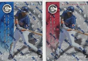 MLB1997 Pinnacle Totally Certified Platinum　Blue &Red 2種セット #142 Tony Gwynn トニー・グゥイン 新品ミント状態品