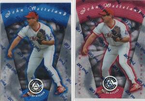 MLB1997 Pinnacle Totally Certified Platinum　Blue &Red 2種セット #7 JOHN WIETTELAND ジョン・ウェットランド 新品ミント状態品