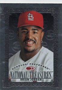 MLB 1997 Donruss Preferred #190 BRIAN JORDAN ブライアン・ジョーダン　SILVER　 新品ミント状態品 