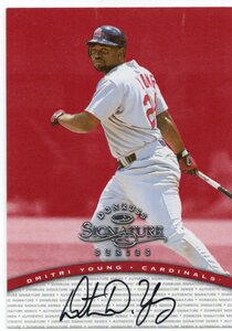 MLB 1997 DONRUSS SIGNATURE 　DMITRI YOUNG　ドミトリ・ヤング　 直筆サイン(ブルーインク）　新品ミント状態品