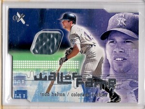 MLB 2001 Fleer EX WALL OF FAME TODD HELTON 外野フェンス壁カード 新品ミント状態品